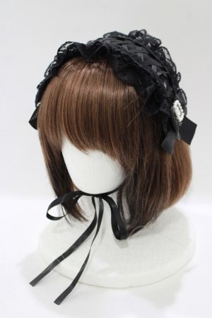 画像: NOEMIE / ローズレースゴシックヘッドドレス  ブラック H-25-12-04-083-LO-AC-NS-ZH