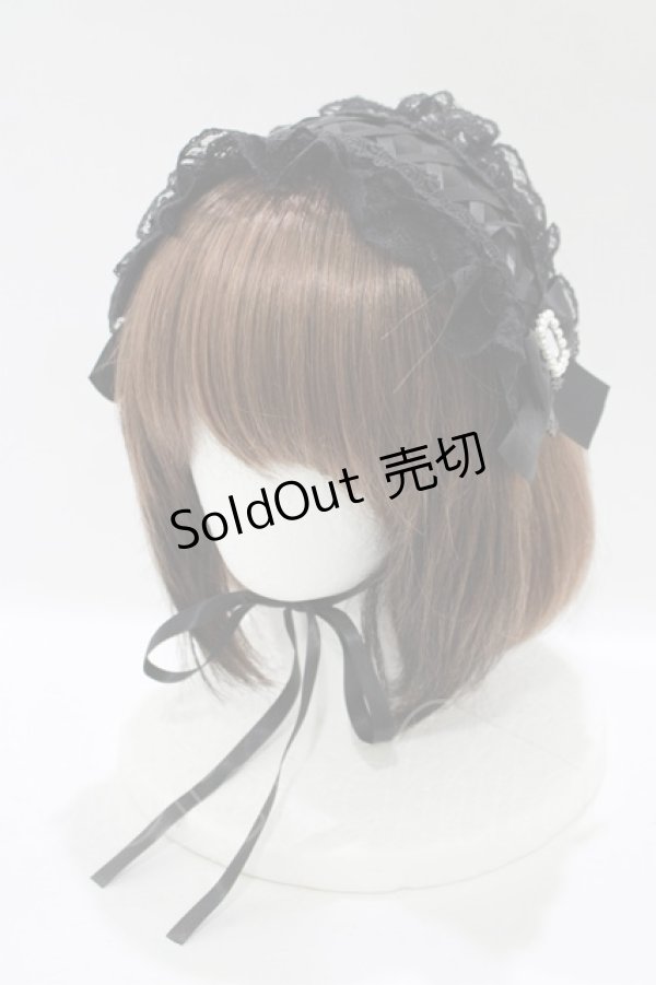 画像1: NOEMIE / ローズレースゴシックヘッドドレス  ブラック H-25-12-04-083-LO-AC-NS-ZH (1)