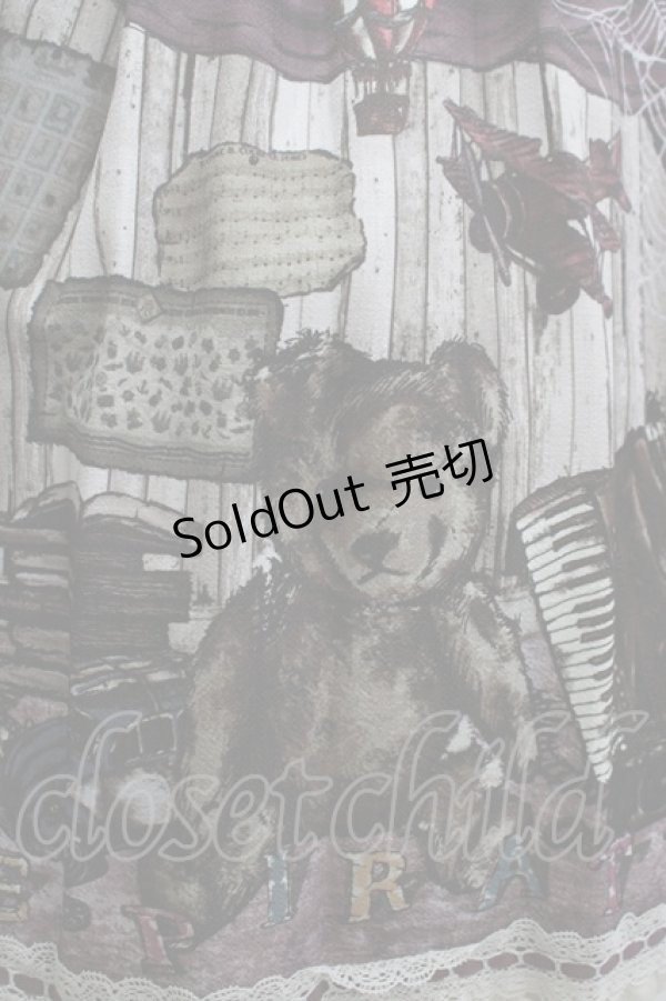 画像4: ALICE and the PIRATES / Quiet toys room〜あの子と遊んだあの日々を〜柄ジャンパースカートII Free ボルドー H-25-12-04-009-PA-OP-NS-ZH (4)