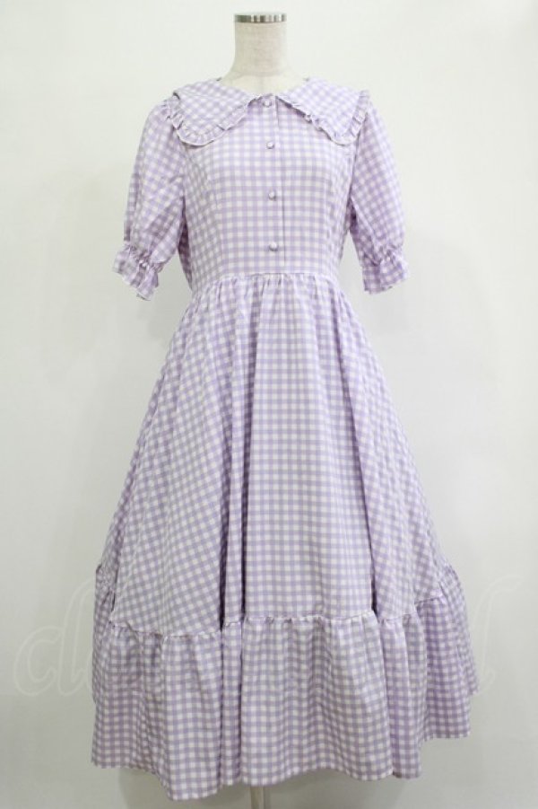 画像1: m petit by misako / TT*AMギンガムチェック L ラベンダー H-25-12-04-015-LO-OP-NS-ZH (1)