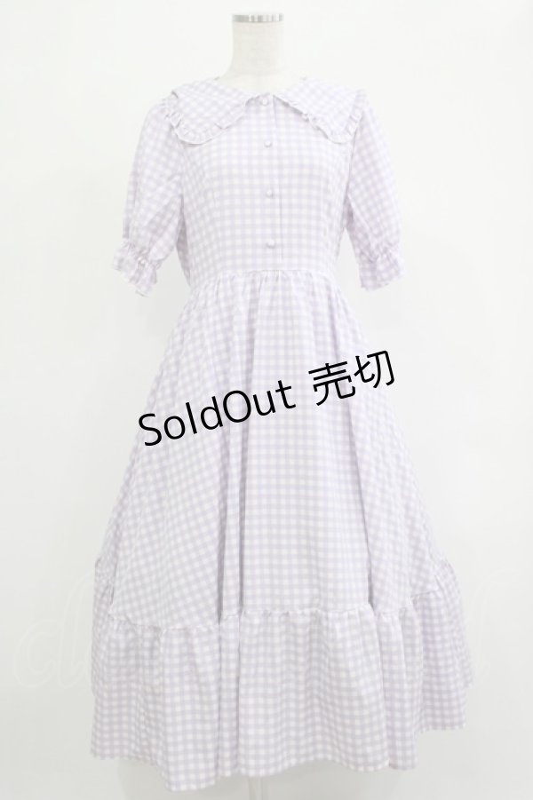 画像1: m petit by misako / TT*AMギンガムチェック L ラベンダー H-25-12-04-015-LO-OP-NS-ZH (1)