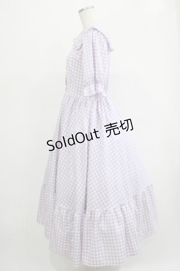 画像2: m petit by misako / TT*AMギンガムチェック L ラベンダー H-25-12-04-015-LO-OP-NS-ZH (2)