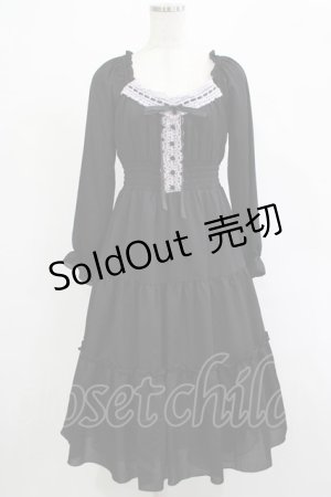 画像: axes femme POETIQUE / オフショルティアード長袖ワンピース M ブラック H-25-12-04-016-AX-OP-NS-ZH