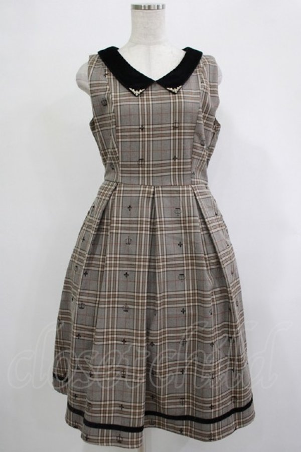 画像1: axes femme POETIQUE / クラウンフロッキージャンスカ M ベージュ H-25-12-04-022-AX-OP-NS-ZH (1)