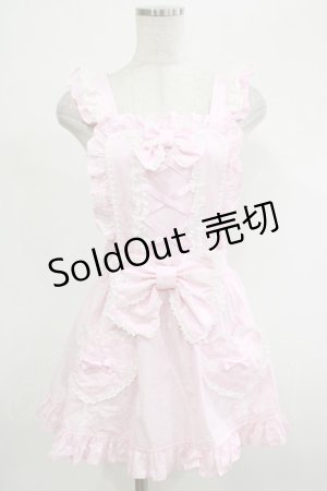 画像: Angelic Pretty / レースアップSweetsエプロン Free ピンク H-25-12-05-024-AP-OP-NS-ZH
