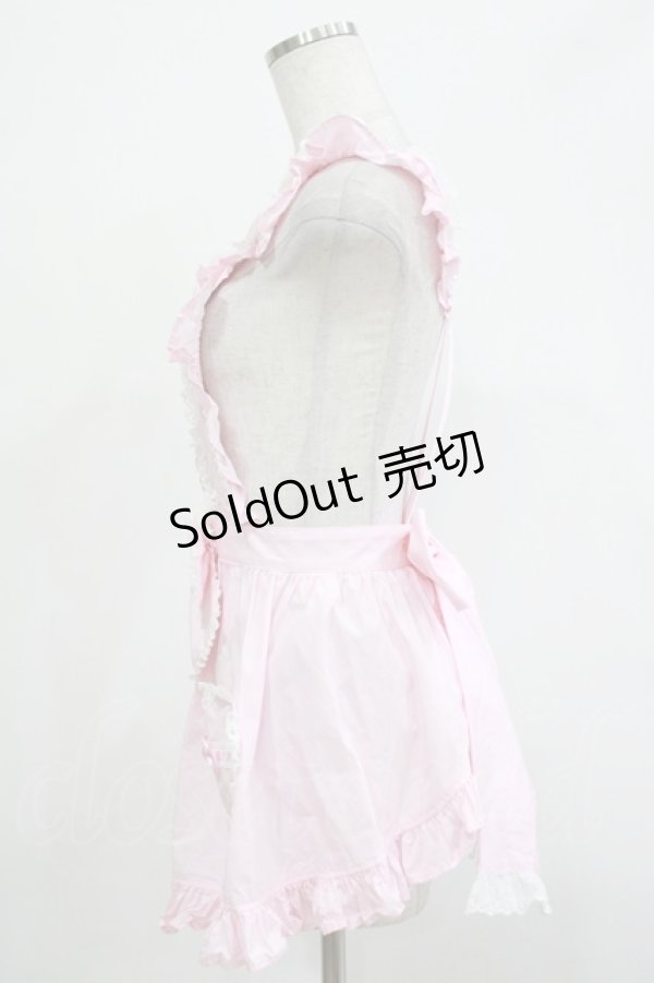 画像2: Angelic Pretty / レースアップSweetsエプロン Free ピンク H-25-12-05-024-AP-OP-NS-ZH (2)