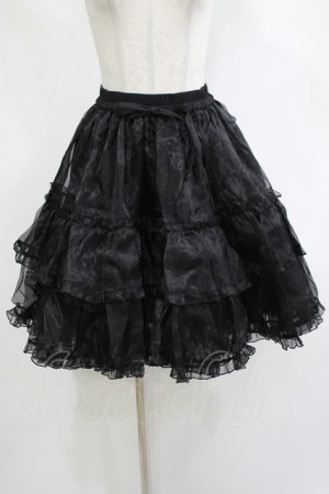 画像: metamorphose / オーガンジーフリルパニエ Free ブラック H-25-12-05-026-ME-SK-NS-ZH