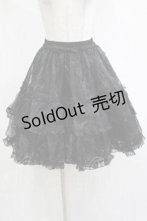 画像: metamorphose / オーガンジーフリルパニエ Free ブラック H-25-12-05-026-ME-SK-NS-ZH