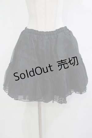 画像: metamorphose / オーガンジーソフトパニエ Free ブラック H-25-12-05-028-ME-SK-NS-ZH