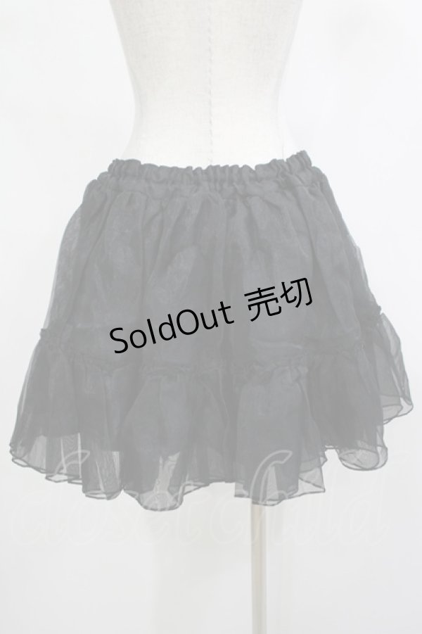 画像3: metamorphose / オーガンジーソフトパニエ Free ブラック H-25-12-05-028-ME-SK-NS-ZH (3)