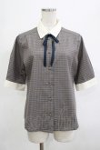 画像1: Fi.n.t / タイ付きチェッククレリック5分袖シャツ Free GRAY×NV H-25-12-05-032-CA-BL-NS-ZH (1)