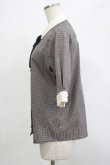 画像2: Fi.n.t / タイ付きチェッククレリック5分袖シャツ Free GRAY×NV H-25-12-05-032-CA-BL-NS-ZH (2)
