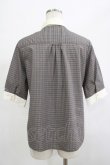 画像3: Fi.n.t / タイ付きチェッククレリック5分袖シャツ Free GRAY×NV H-25-12-05-032-CA-BL-NS-ZH (3)
