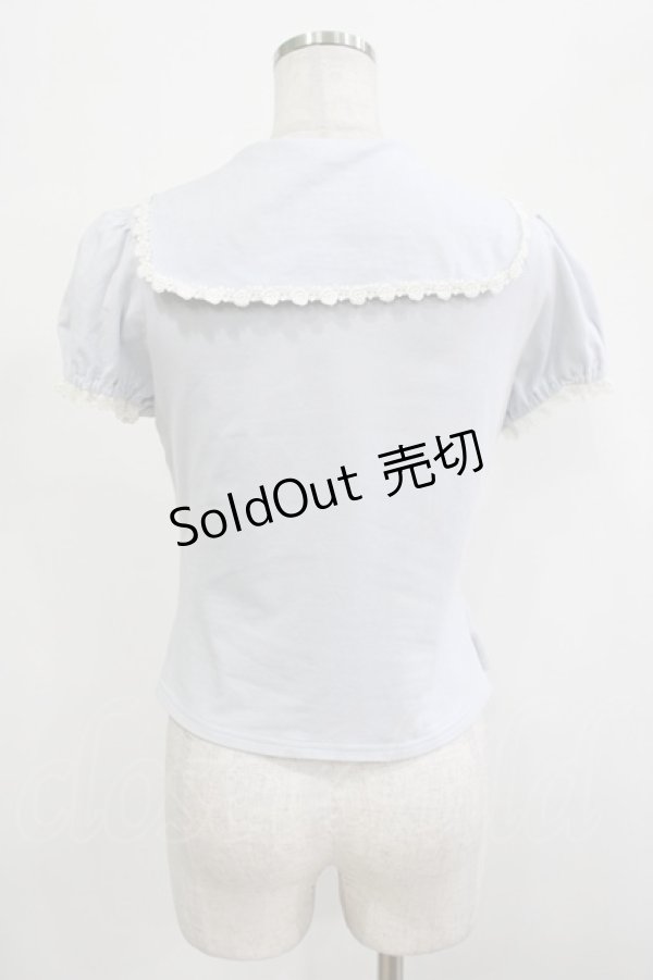 画像3: Innocent World / ローズレースセーラーカットソー Free サックス H-25-12-05-034-IW-TO-NS-ZH (3)