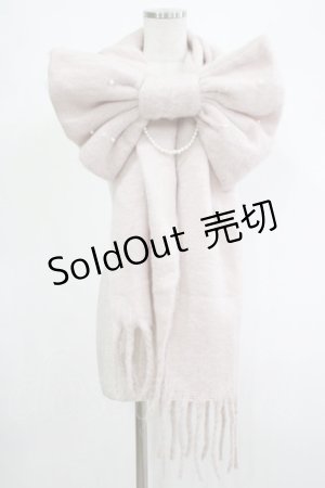 画像: Lovely Tency / 眞白ありすコラボ/リボンパールマフラー  ピンク H-25-12-05-037-GO-ZA-NS-ZH