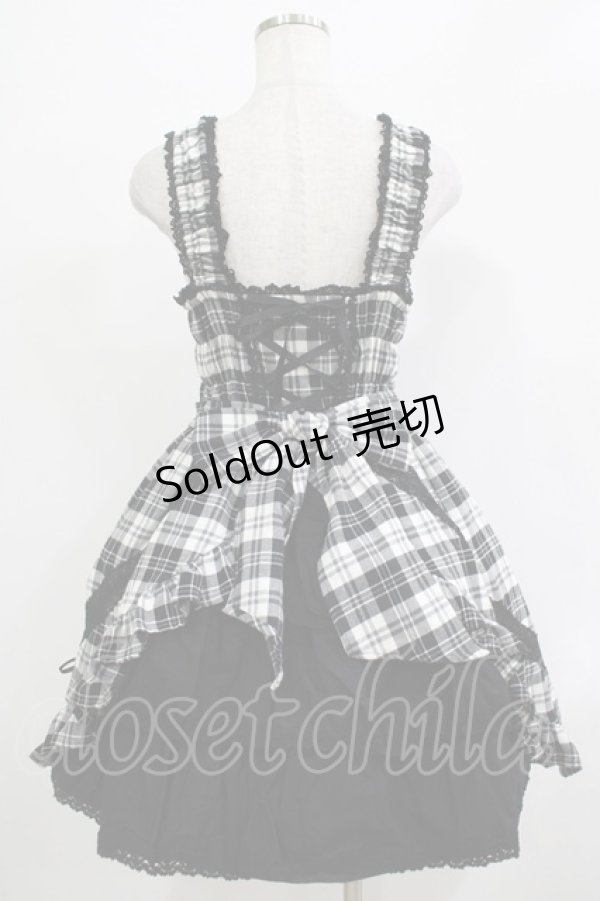 画像3: BABY,THE STARS SHINE BRIGHT / タータンチェックリボンシャーリングプリンセスジャンパースカート Free ブラック H-25-12-05-004-BA-SK-NS-ZH (3)