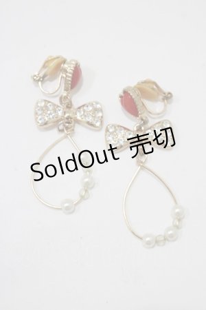 画像: m petit by misako / AMハートリボンイヤリング  ゴールド H-25-12-05-049-LO-AC-NS-ZH