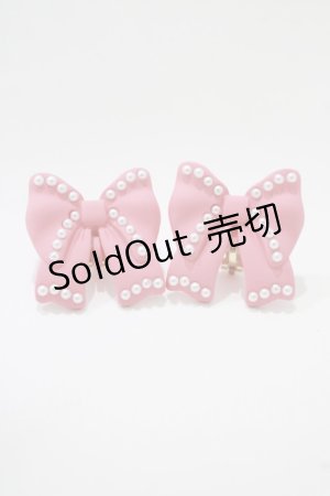 画像: m petit by misako / AMPLリボンモチーフイヤリング  ピンク H-25-12-05-051-LO-AC-NS-ZH