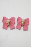 画像2: m petit by misako / AMPLリボンモチーフイヤリング  ピンク H-25-12-05-051-LO-AC-NS-ZH (2)