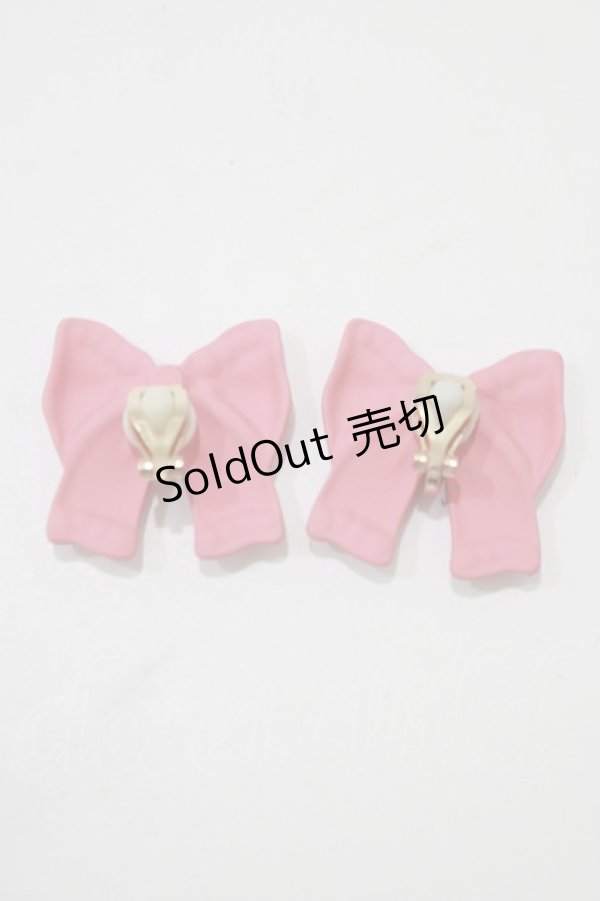 画像2: m petit by misako / AMPLリボンモチーフイヤリング  ピンク H-25-12-05-051-LO-AC-NS-ZH (2)