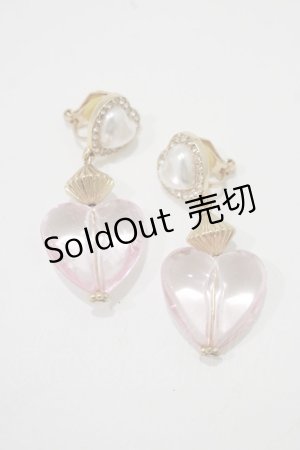 画像: m petit by misako / AMハートイヤリング  ピンク H-25-12-05-052-LO-AC-NS-ZH