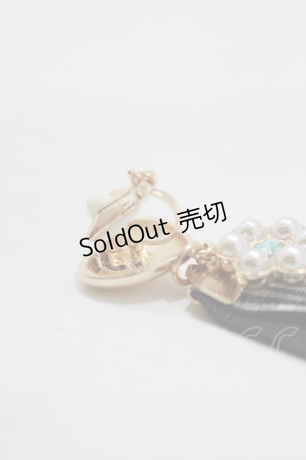 画像2: m petit by misako / AMPLチェックイヤリング  ブラック H-25-12-05-053-LO-AC-NS-ZH (2)