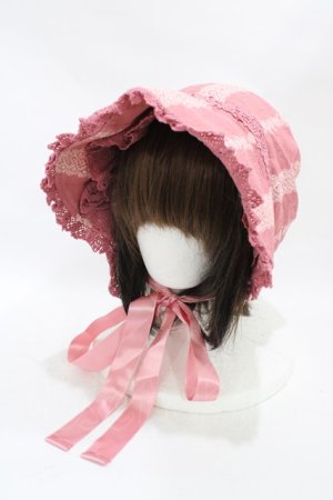 画像: ALICE and the PIRATES / ヴィクトリアンカード柄ボンネット  ピンク H-25-12-05-1001-PA-AC-NS-ZH