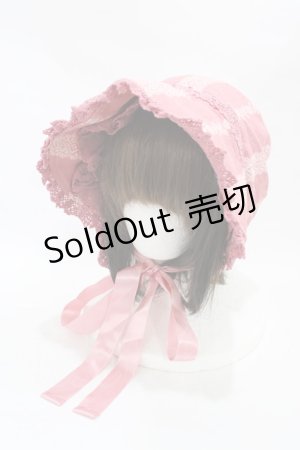 画像: ALICE and the PIRATES / ヴィクトリアンカード柄ボンネット  ピンク H-25-12-05-1001-PA-AC-NS-ZH