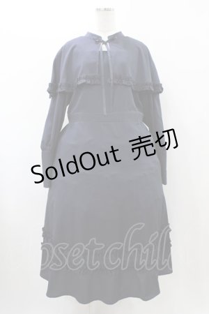 画像: FLC / MINA*ケープワンピース 3L ネイビー H-25-12-05-1033-0-OP-NS-ZH