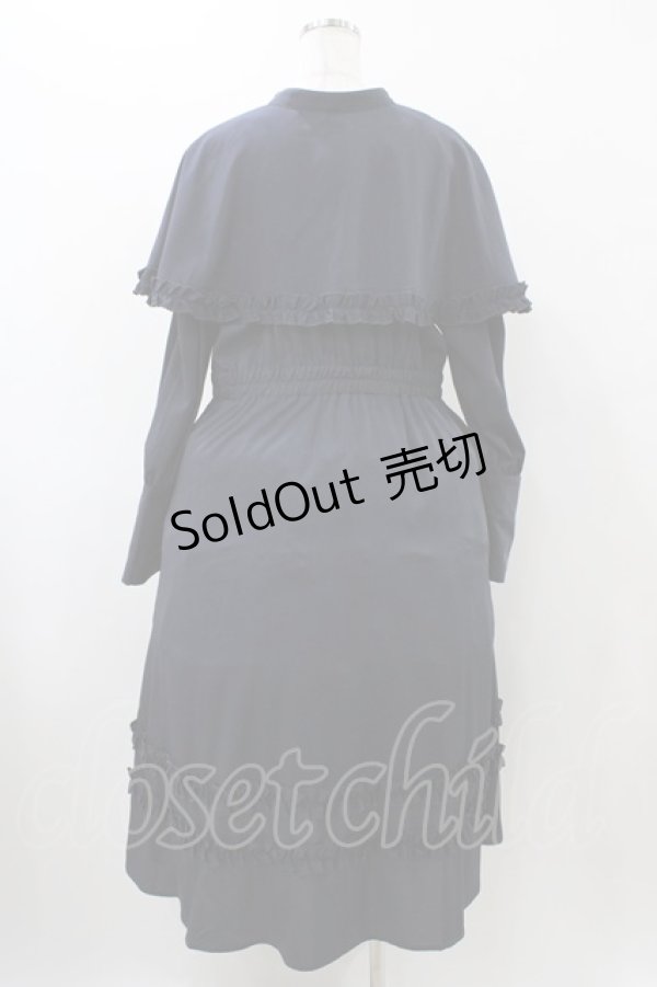 画像2: FLC / MINA*ケープワンピース 3L ネイビー H-25-12-05-1033-0-OP-NS-ZH (2)