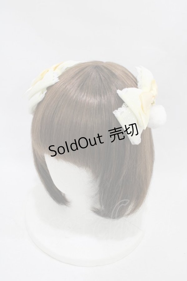 画像1: Amavel / Ribbon Ribbon Bunnyダブルリボンクリップ  イエロー H-25-12-05-1006-CA-AC-NS-ZH (1)