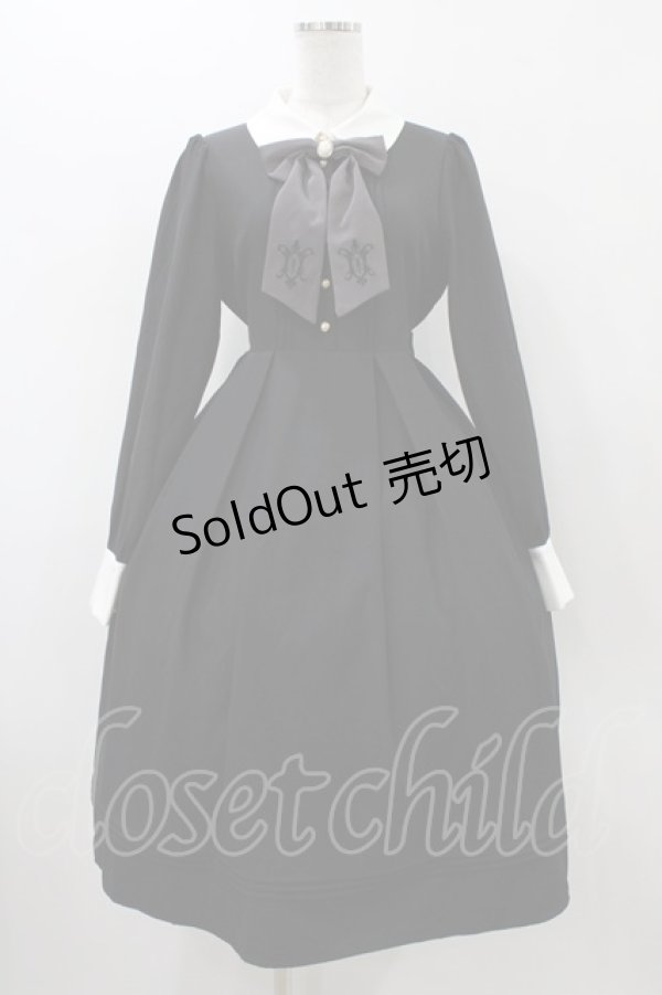 画像1: Amavel / Mademoiselleミドルワンピース Free ブラック H-25-12-05-1035-CA-OP-NS-ZH (1)