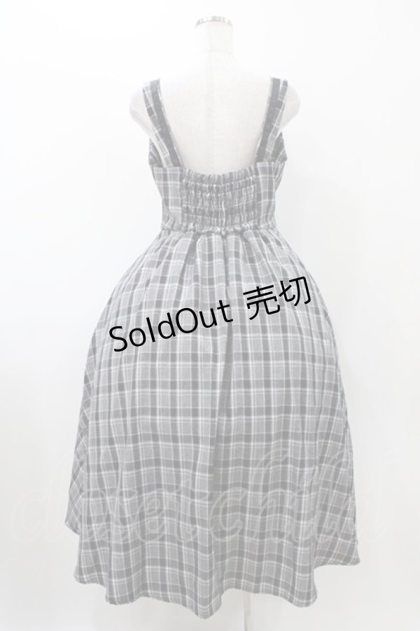 画像2: m petit by misako / AMCHKスクエアネックジャンパースカート L グレー H-25-12-05-1036-LO-OP-NS-ZH (2)