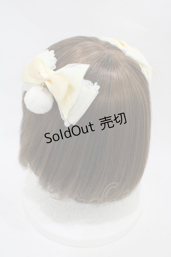 画像2: Amavel / Ribbon Ribbon Bunnyダブルリボンクリップ  イエロー H-25-12-05-1006-CA-AC-NS-ZH (2)