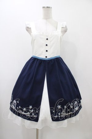 画像: Amavel / ピーターパン刺繍ジャンパースカート Free ネイビー H-25-12-05-1039-CA-OP-NS-ZH