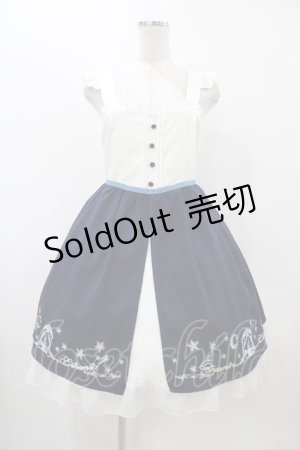 画像: Amavel / ピーターパン刺繍ジャンパースカート Free ネイビー H-25-12-05-1039-CA-OP-NS-ZH