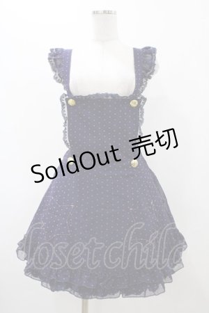 画像: ALICE and the PIRATES / 星フロッキーサロペットスカート Free ネイビー H-25-12-05-1043-PA-SK-NS-ZH