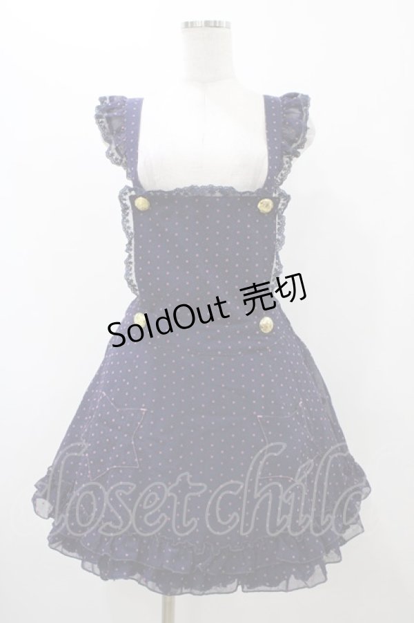 画像1: ALICE and the PIRATES / 星フロッキーサロペットスカート Free ネイビー H-25-12-05-1043-PA-SK-NS-ZH (1)