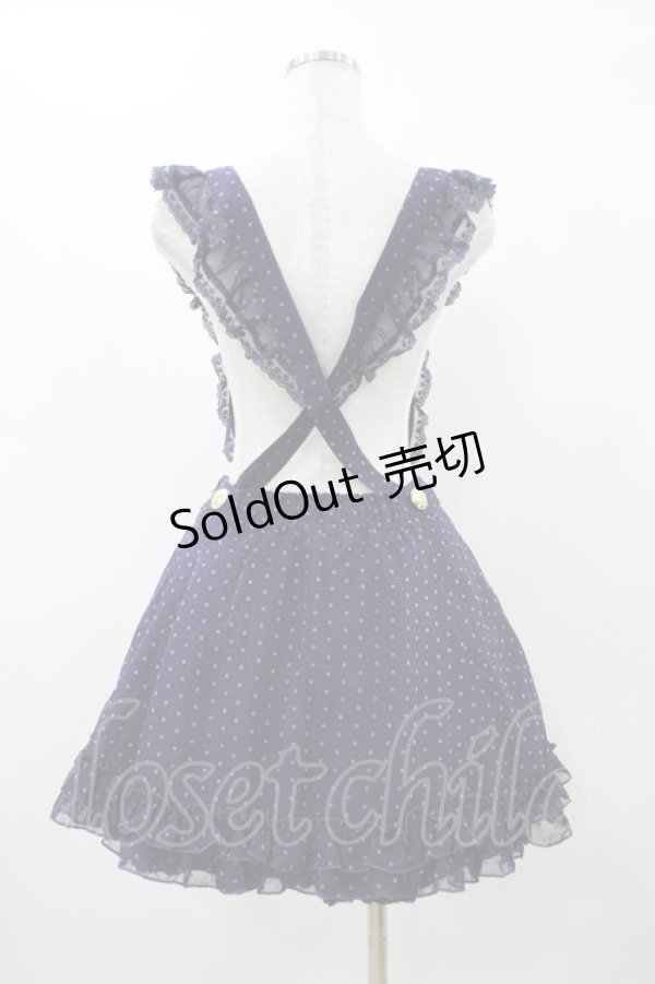 画像2: ALICE and the PIRATES / 星フロッキーサロペットスカート Free ネイビー H-25-12-05-1043-PA-SK-NS-ZH (2)