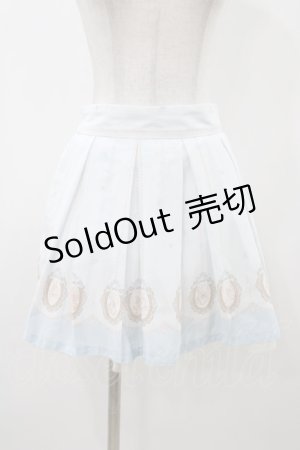 画像: Ank Rouge / パールカメオスカート M サックス H-25-12-05-1047-CA-SK-NS-ZH