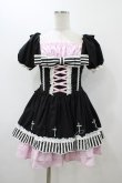 画像1: SORCERESS AND NIGHTINGALE（海外ロリータブランド） / クロスワンピース M ブラック/ピンク H-25-12-05-1048-0-OP-YZ-ZH (1)