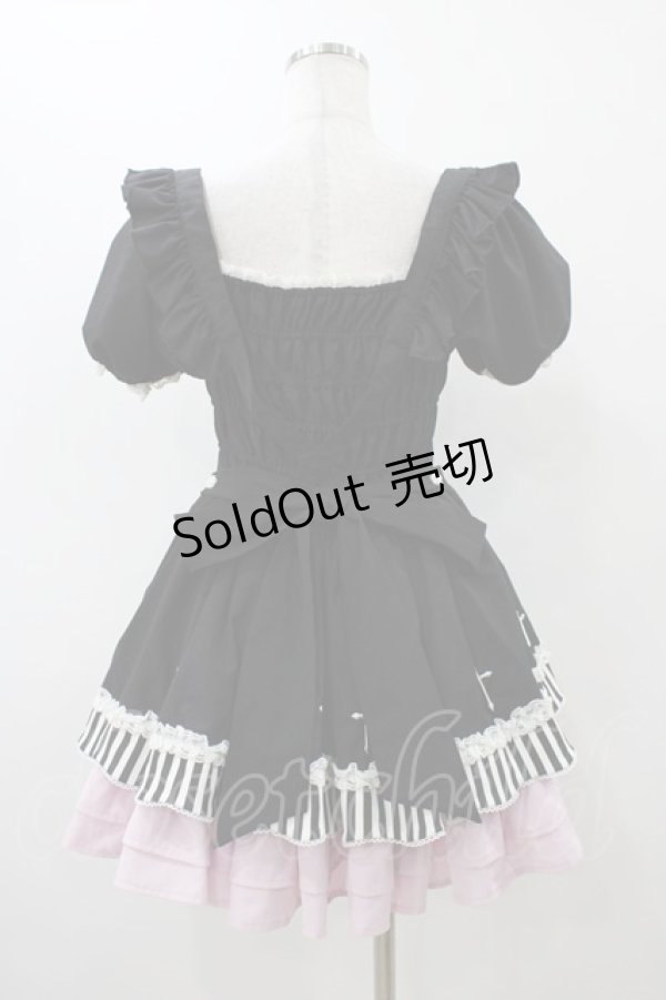 画像2: SORCERESS AND NIGHTINGALE（海外ロリータブランド） / クロスワンピース M ブラック/ピンク H-25-12-05-1048-0-OP-YZ-ZH (2)