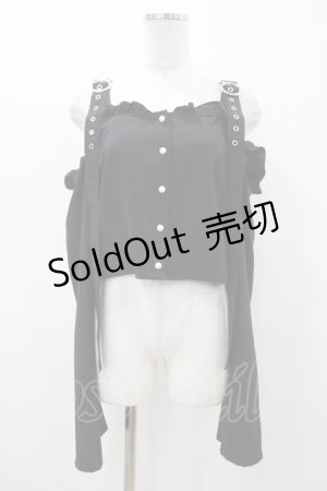 画像: Jamie エーエヌケー / オフショルワイドスリープ M ブラック H-25-12-05-1049-LO-BL-NS-ZH