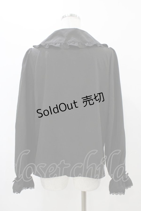 画像2: m petit by misako / AM マルエリフリルブラウス L ブラック H-25-12-05-1050-LO-BL-NS-ZH (2)