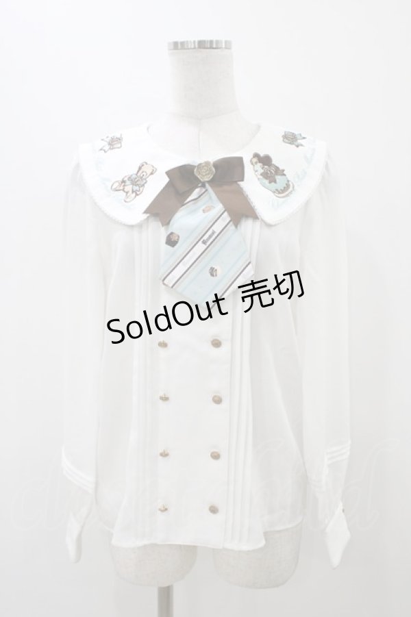 画像1: Amavel / Nounours Chocolatoryブラウス Free オフ/ミントグリーン H-25-12-05-1054-CA-BL-NS-ZH (1)