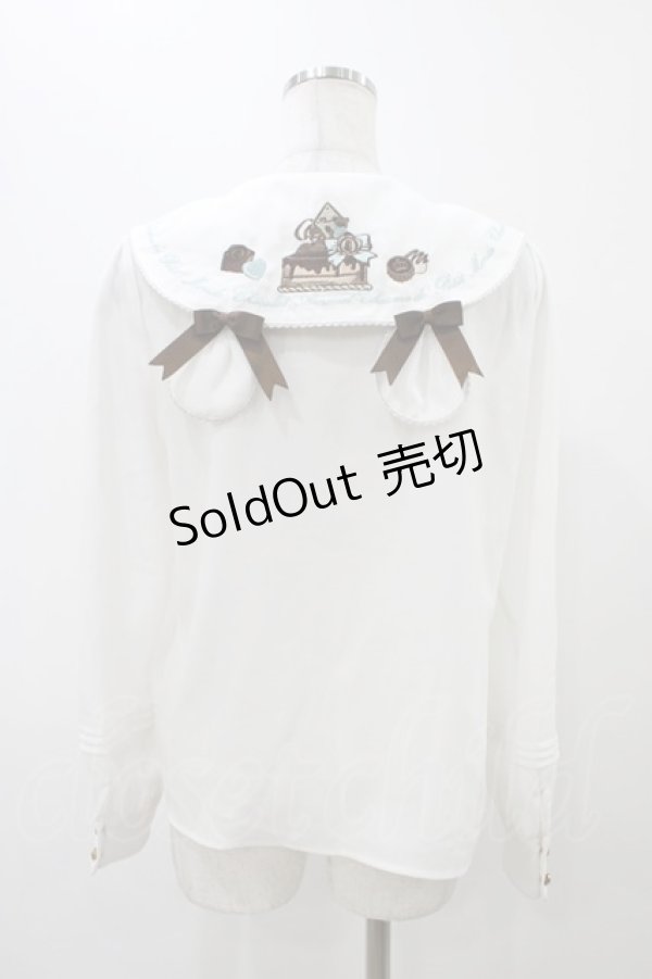 画像2: Amavel / Nounours Chocolatoryブラウス Free オフ/ミントグリーン H-25-12-05-1054-CA-BL-NS-ZH (2)