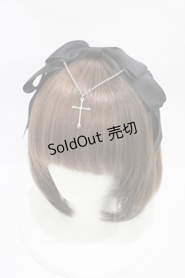 画像1: Amavel / Croix et Cercueil リボンカチューシャ  ブラック H-25-12-05-1009-CA-AC-NS-ZH (1)