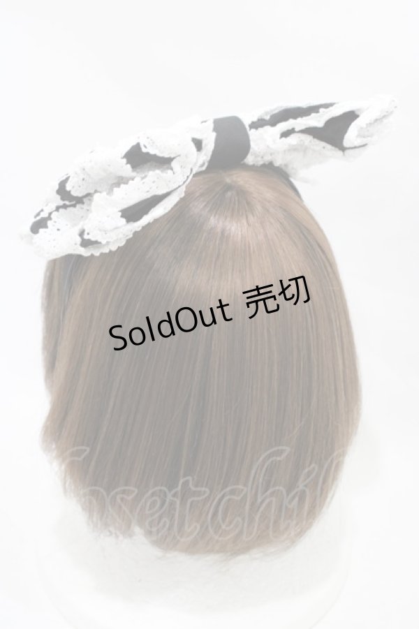 画像2: BABY,THE STARS SHINE BRIGHT / Romantic Dream Roseカチューシャ  ブラック/オフ白 H-25-12-05-1010-BA-AC-NS-ZH (2)