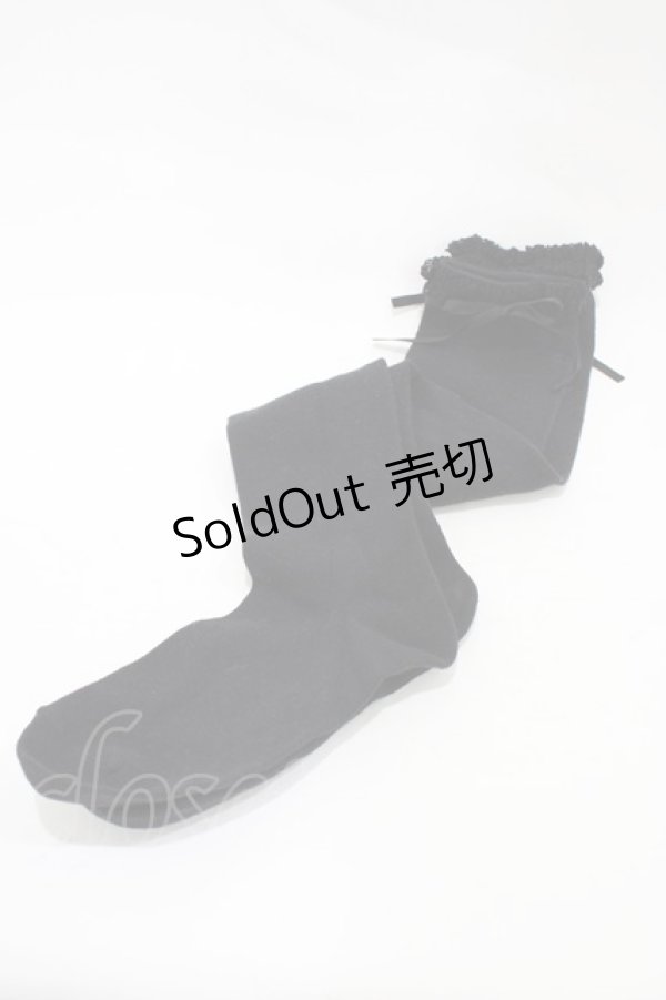 画像1: BABY,THE STARS SHINE BRIGHT / 小レースハイソックス  ブラック H-25-12-05-1011-BA-ZA-NS-ZH (1)