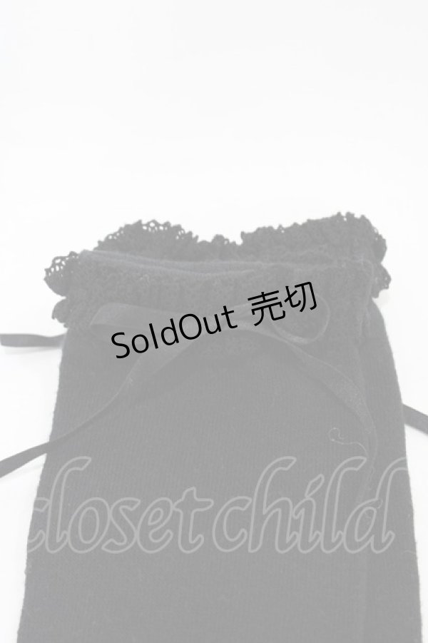 画像2: BABY,THE STARS SHINE BRIGHT / 小レースハイソックス  ブラック H-25-12-05-1011-BA-ZA-NS-ZH (2)